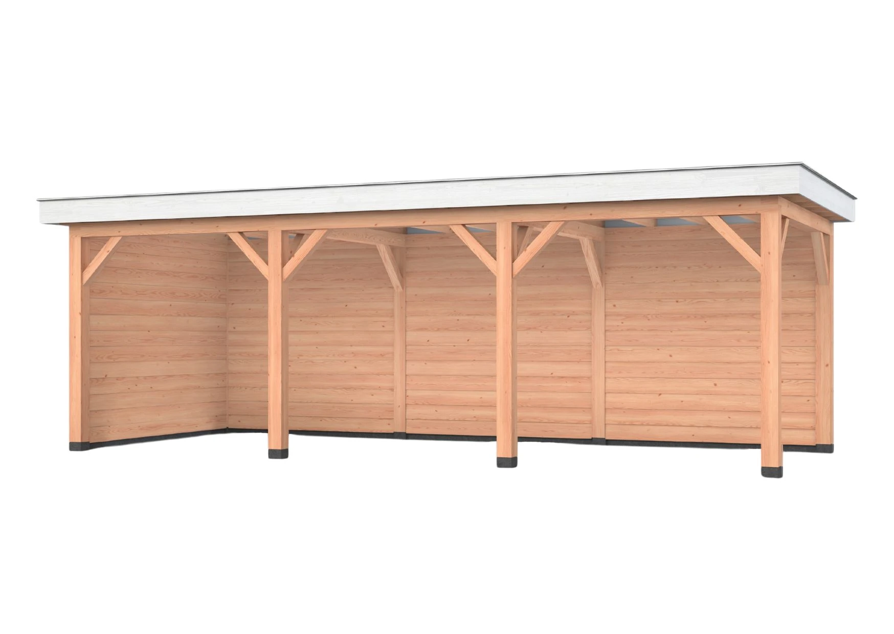 Douglas overkapping, 750 x 300, met achterwand en zijwand, Westwood Holland - Afbeelding 1